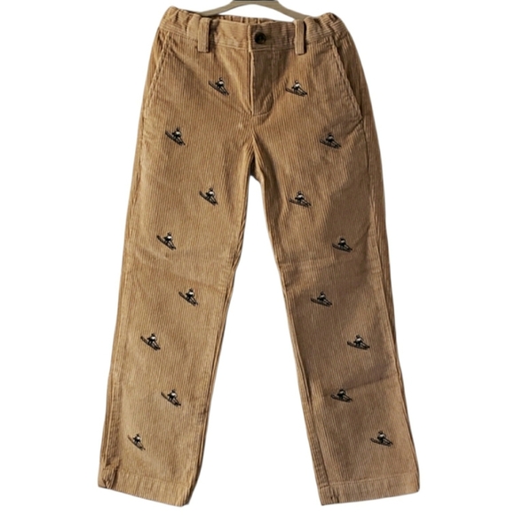 NEW! Skier - Brooks Brothers Tan Corduroy Pants with Embroidered Skiers (sz 6) - Picture 5 of 5